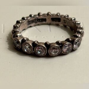 KumKum 6CZ Cubic Zirconia 925 Sterling Silver Band Size 8